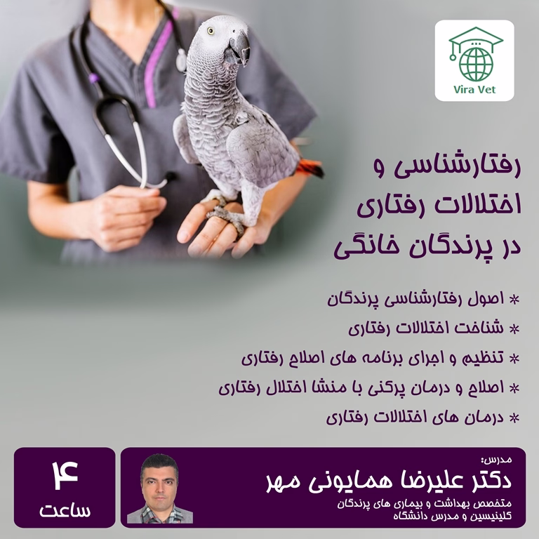 رفتارشناسی و اختلالات رفتاری در پرندگان خانگی Avian Behaviour and Behavioral Disorders in Pet Birds
