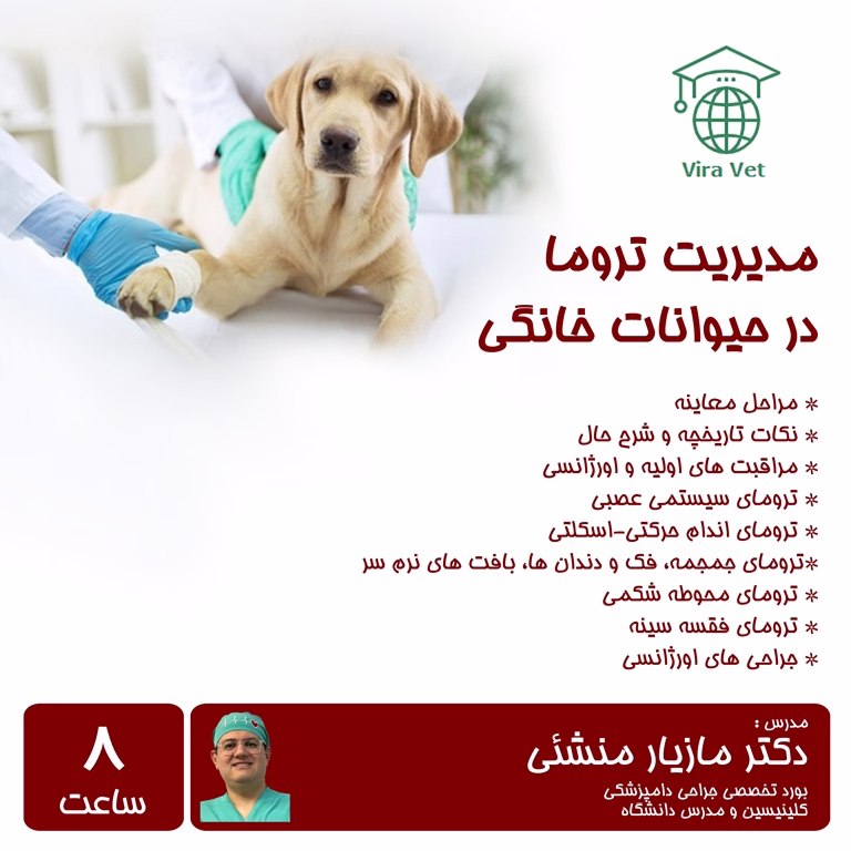 مدیریت تروما در حیوانات خانگی Trauma Management in Pet Animals