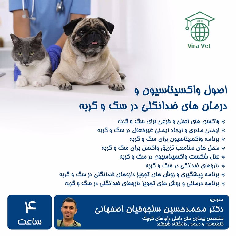 اصول واکسیناسیون و درمان های ضدانگلی در حیوانات خانگی Vaccination & Anti-Parasitic Treatment im Pet Animals