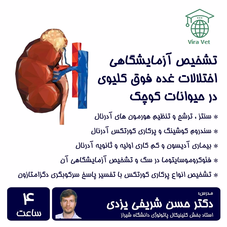 تشخیص آزمایشگاهی اختلالات غده فوق کلیوی در حیوانات کوچک Laboratory Diagnosis of Adrenal Gland Disorders